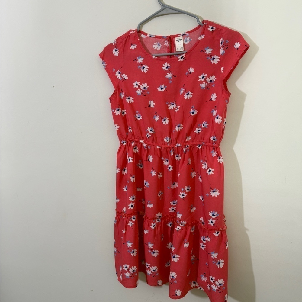 OshKosh B'gosh girls Red Dress with Floral Pattern